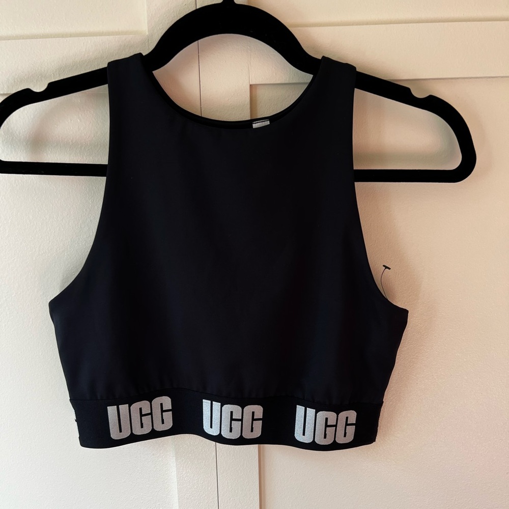 UGG Women’s Wilmina NWOT Black Logo Bralette Size‎ Small